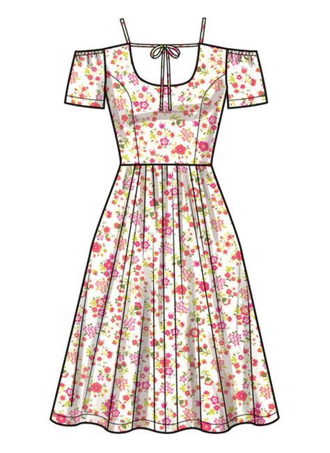 S9950 Simplicity Sewing Pattern Misses Dress With Sleeve And Length