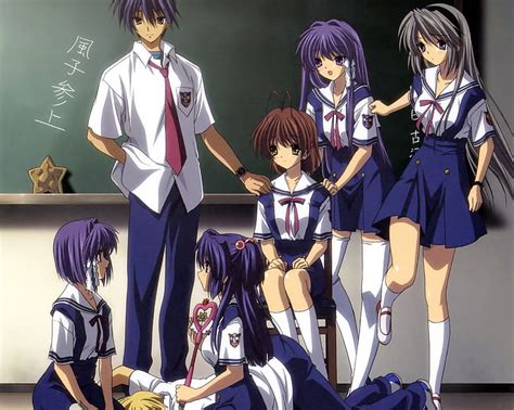 Anime Clannad Kotomi Ichinose Kyou Fujibayashi Nagisa Furukawa