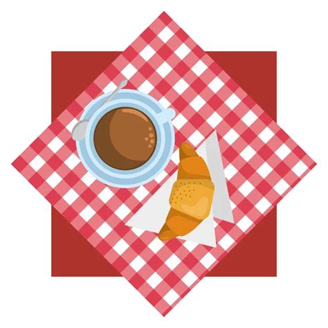 Delicious Tasty Breakfast Picnic Concept Cartoon Vector Illustration