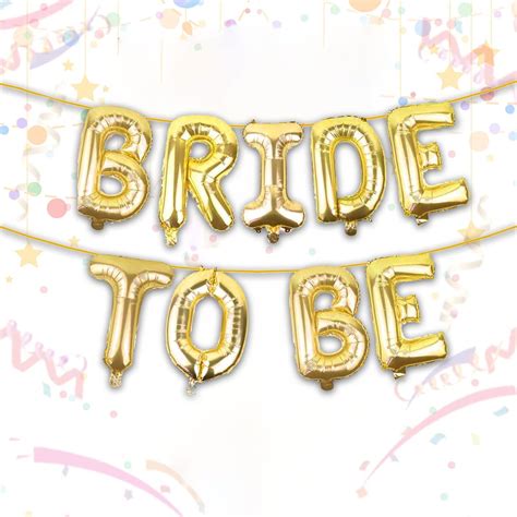 Party Propz Golden Bride To Be Foil Banner Bride To Be Decorations Items Bride To Be