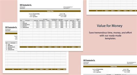 Free General Contractor Schedule Of Values Google Docs Google Sheets