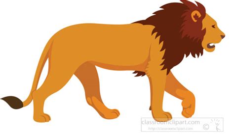Lion Clipart Clipart Male African Lion Walking Animal Clipart