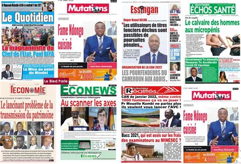 Cameroun La Revue De Presse Du Vendredi 11 Juin 2021 Lebledparle