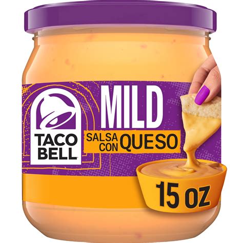 Taco Bell Mild Salsa Con Queso Cheese Dip 15 Oz Jar