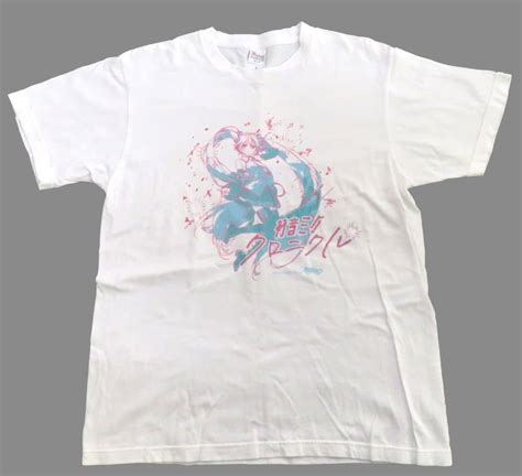 駿河屋 初音ミク Tシャツ ホワイト Lサイズ 「初音ミク・クロニクル」（tシャツ）