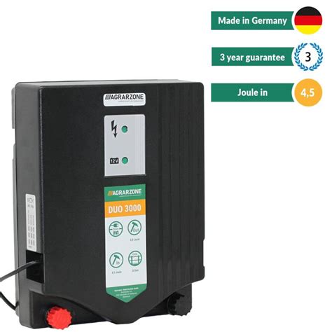 Électrificateur cloture Agrarzone DUO 3000 230V 12V 4 5 J