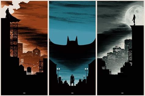 The Dark Knight Rises Movie Poster With Batman Silhouettes And