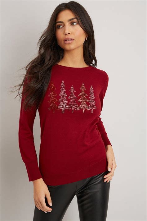 Jumpers Cardigans Cluster Hotfix Tree Jumper Wallis