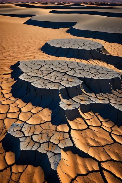 Textura De Tierra Seca Agrietada En El Desierto Foto Premium