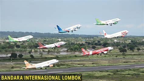 Pesawat Take Off Lombok Lion Air Garuda Indonesia Citilink Batik