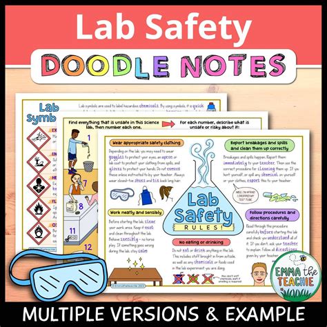 Lab Safety Doodle Notes Emmatheteachie