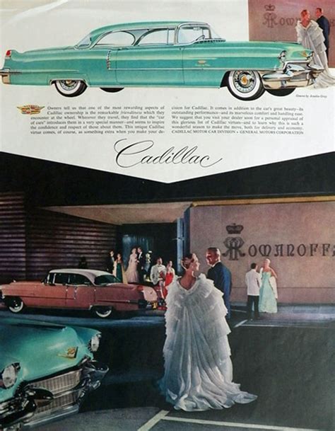 1956 Cadillac Ad Romanoffs Beverly Hills Vintage Cadillac Ads