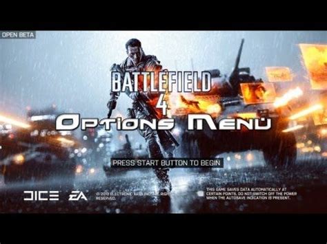 Battlefield Ps Beta Options Menu Battlefield Battlefield