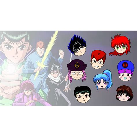 Yu Yu Hakusho Ghost Fighter Chibi Heads Sticker Set Shopee Philippines