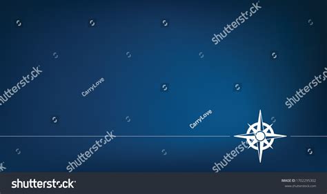 Blue Background Compass Rose Classic Blue Stock Vector Royalty Free