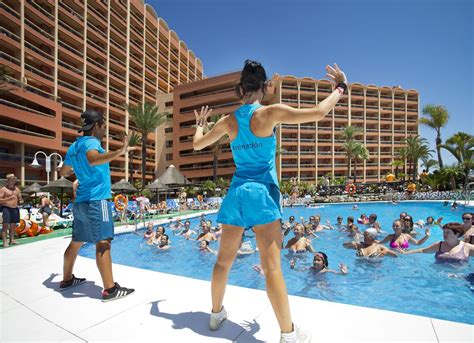 Aqua zumba class. Weddings at sunset beach Benalmadena. | Sunset beach club, Sunset beach hotel ...