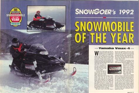 Snow Goer S Snowmobile Of The Year Yamaha Vmax Snowgoer