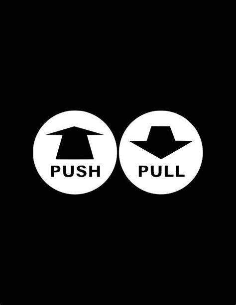 Push Pull Sign Set Push Decal Pull Decal Push Pull Door Decal Push Pull Signs Vinyl Window Door ...