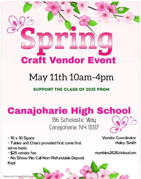 Spring Craft And Vendor Fair Canajoharie Class Of 2025 Montgomery