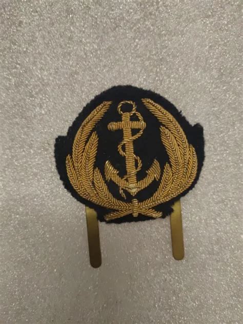 ANCIEN INSIGNE CASQUETTE Officier Marine Nationale Jamais Servi 7