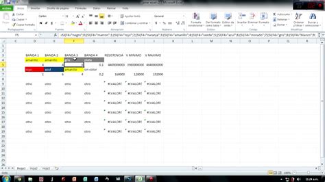 Tabla De Colores En Excel YouTube