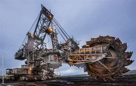 Enormous Bucket Wheel Excavator At An Open Cut Coal Mine In Victoria