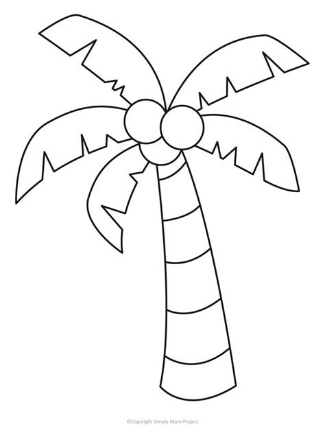 Free Printable Palm Tree Template Palm Tree Drawing Palm Tree Crafts