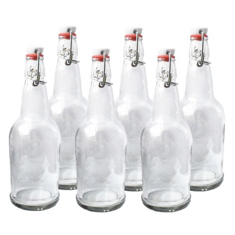 Deluxe Kombucha Kit with Bottles (6-Pack Glass Swing Cap Kombucha ...