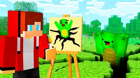 Jj And Mikey Use Drawing Mod To Big Crack Prank Minecraft Maizen