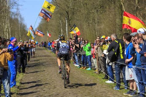 The Cyclist Andreas Stauff Paris Roubaix 2015 Editorial Stock Image