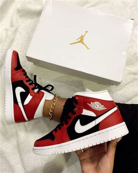 Black White And Red Jordans