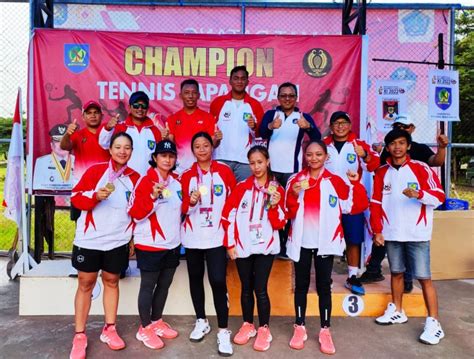 Bawa Pulang Emas Bolmong Juara Umum Tenis Lapangan Porprov