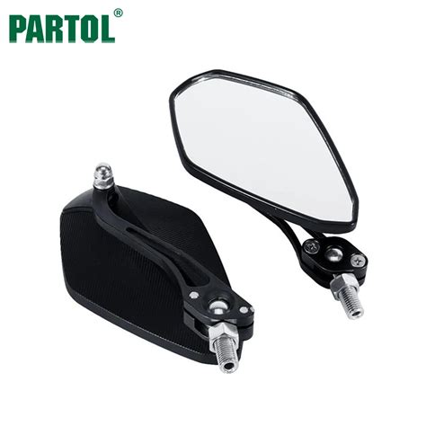 Pcs Set Universal Black Motorcycle Side Mirrors Motorbike Rear View