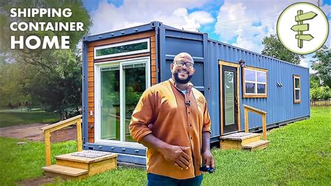 High End Shipping Container Home Built On A Diy Budget Tiny House Tour Youtube