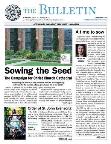 February Bulletin By Christ Church Cathedral Issuu