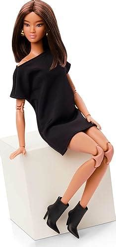 Barbie Basics Model Collector Doll With Brunette Hair Black Mini Dress Shoes Universal Fit