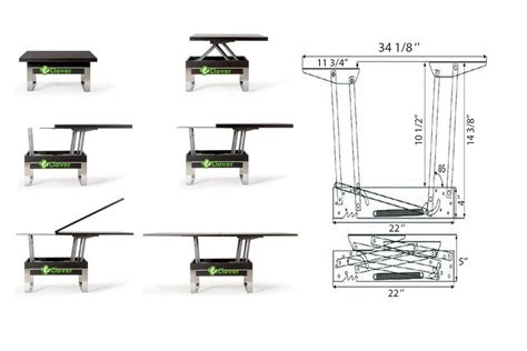 Lift Up Top Coffee Table Diy Hardware Fitting Furniture Etsy