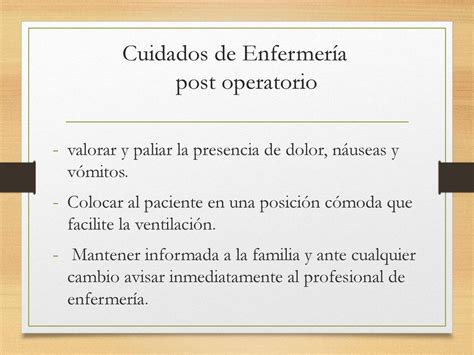 Cuidados de Enfermería Pre Intra y Post Operatorio ppt descargar