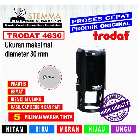 Jual Stempel Custom Trodat 4630 Diameter 30 Mm I Stempel Mekanik