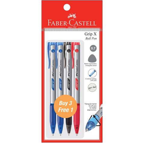 Faber Castell Grip X Ball Pen Buy Free Mm Shopee Malaysia