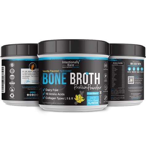 Vanilla Bone Broth Powder Intentionally Bare