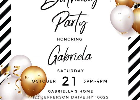 Free Balloons Themed Birthday Invitation Templates For Word Bagvania