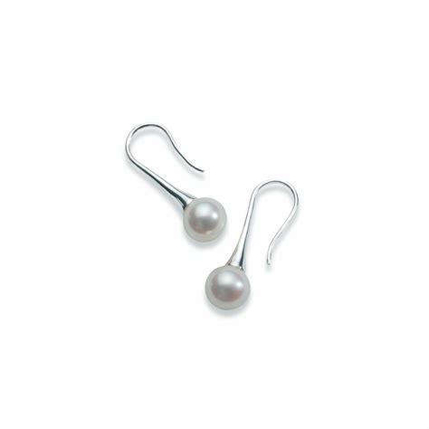 Delicate Drop Pearl Earrings Stonechat Jewellers