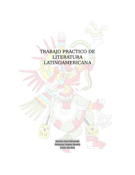 Calaméo Trabajo Practico Literatura Latinoamericana