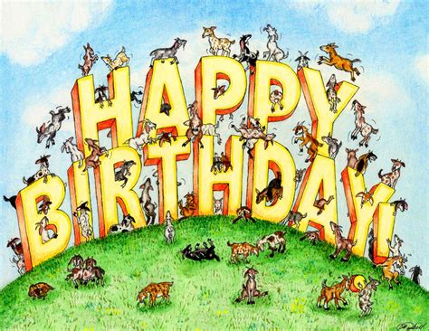 Happy Birthday Images With Goats💐 — Free Happy Bday Pictures And Photos