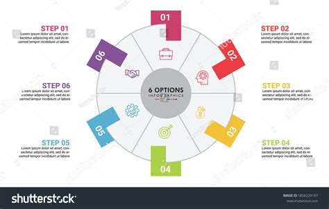 Sex Step Process Vector Circle Infographics Stock Vector Royalty Free 1856229187