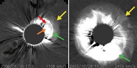 Lasco Cme Excess Mass Images Showing The Expanding Shock Wave Front