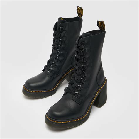 Womens Black Dr Martens Chesney Heeled Boots | schuh