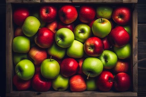 Premium Ai Image A Box Of Apples