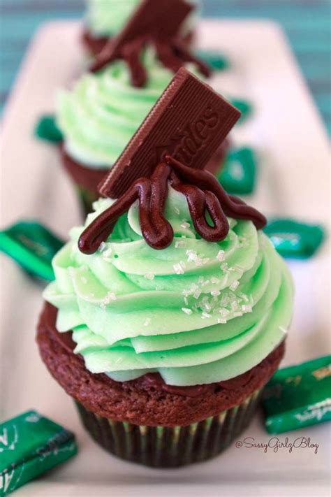 St Patricks Day Cupcake Recipe Green Frosting Andes Mints Baking